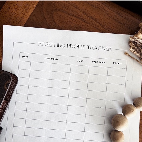 Reselling Profit Tracker Sheets (10) with 160 slots - Picture 2 of 3